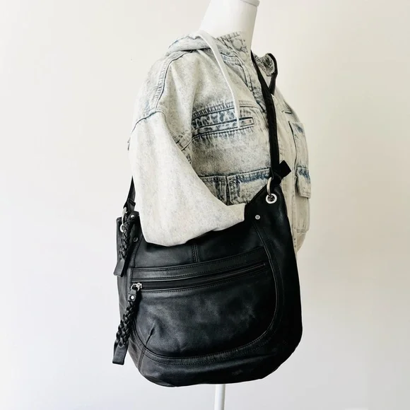Stone Mountain Black Leather  Crossbody Bag - Picture 6 of 15